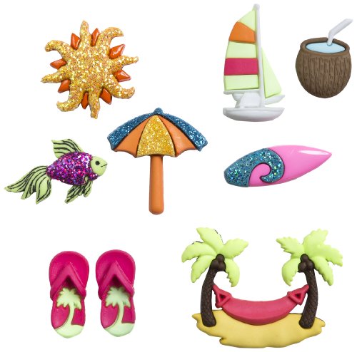 Récréatys 7112 0 368 Dekoknöpfe, Motiv Strand, aus Nylon, 8 Stück Récréatys 7112 0 368 Dekoknöpfe, Motiv Strand, aus Nylon, 8 Stück von Jesse James
