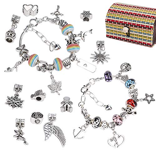 Charm Armband Kit DIY, 58Pcs Schmuckherstellung Bastelset mit Anhänger Farbe Perlen Silber Ketten, Handgemacht Geschenke für Mädchen Teens Geburtstag Jubiläum Charm Armband Kit DIY, 58Pcs Schmuckherstellung Bastelset mit Anhänger Farbe Perlen Silber Ketten, Handgemacht Geschenke für Mädchen Teens Geburtstag Jubiläum von Jesustree