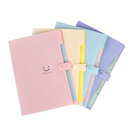 Dokumentenmappe A4, 4 Stück Fächermappe Veranstalter Datei Organizer mit 5 Fächern Kunststoff Ordnungsmappe für Zuhause, Schule, Büro, Auf Reisen Dokumentenmappe A4, 4 Stück Fächermappe Veranstalter Datei Organizer mit 5 Fächern Kunststoff Ordnungsmappe für Zuhause, Schule, Büro, Auf Reisen von Jesustree
