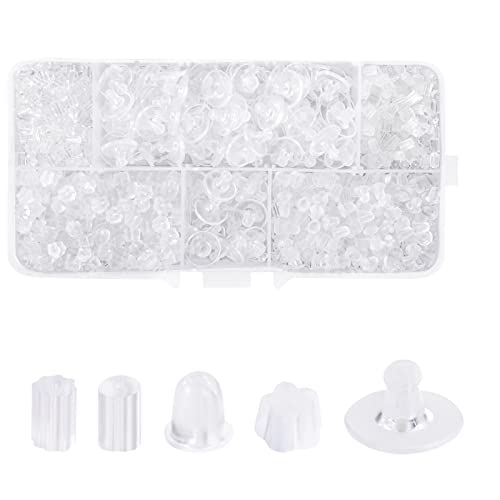 Ohrring-Verschlüsse, Silikon Ohrring Stopper, Transparentem Ohrringverschlüsse, Sicherheit Ohrringstecker Ohrstopper für Männer Frauen DIY Schmuckherstellung Basteln, 800 Stücke Ohrring-Verschlüsse, Silikon Ohrring Stopper, Transparentem Ohrringverschlüsse, Sicherheit Ohrringstecker Ohrstopper für Männer Frauen DIY Schmuckherstellung Basteln, 800 Stücke von Jesustree