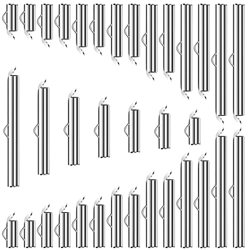 Schieber Ende Verschlüsse Rohre Kappen, 310pcs Slide On End Clasp Crimp Bar für Samen Perle, Multi-Strang Halskette Armband Herstellung von Kugelkettenschmuck (7 Größen) von Jesustree