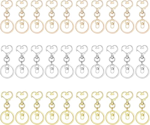 Schlüsselanhänger Karabiner Haken, 30 Stück Herz Metall Schlüsselbund Schlüsselringe Schlüsselclips Karabinerverschluss zum DIY Kreative Basteln, Schmuck, Handtaschen, Nähprojekte Schlüsselanhänger Karabiner Haken, 30 Stück Herz Metall Schlüsselbund Schlüsselringe Schlüsselclips Karabinerverschluss zum DIY Kreative Basteln, Schmuck, Handtaschen, Nähprojekte von Jesustree