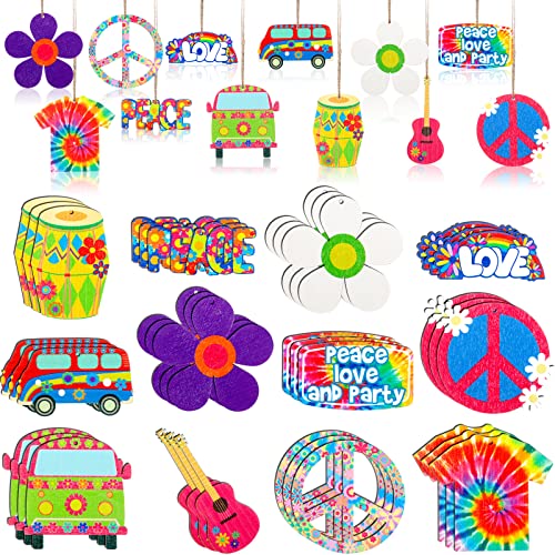 36 Stück 60er 70er Jahre Hippie Groovy Party Tie Dye Geburtstag Party Holz hängende Ornamente Hippie Retro Blume Frieden Zeichen Holz hängende Ornamente für 60er Jahre Vibe Party Dekoration DIY Handwerk 36 Stück 60er 70er Jahre Hippie Groovy Party Tie Dye Geburtstag Party Holz hängende Ornamente Hippie Retro Blume Frieden Zeichen Holz hängende Ornamente für 60er Jahre Vibe Party Dekoration DIY Handwerk von Jetec