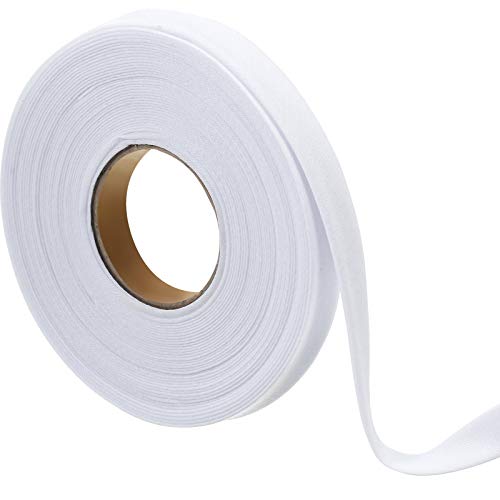 Jetec 1/2 Zoll Doppelt Falten Schrägband Bindeband Breit Gefaltetes Baumwoll Band für Nähen Säumen Rohrleitungen Quilten Projekte (Weiß, 10 Yards) von Jetec