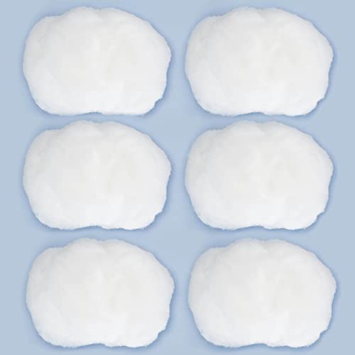 Jetec 6 Stück Künstliche Wolke Requisiten Imitation 3D Wolke Hängende Dekorationen Wolkenform Raum DIY Dekorative Hängende Ornament für Bühne Hochzeit Party Bühnenshow Dekor (6, Große Größe) von Jetec