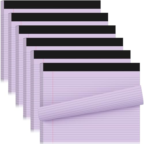 Jetec Notizblöcke, Querformat, liniert, 50 Blatt, verschiedene Farben, Schreibblöcke, 27,9 x 24,1 cm, horizontales Notizbuch für Arbeit, Büro, Reisebedarf, Violett, 6 Stück Jetec Notizblöcke, Querformat, liniert, 50 Blatt, verschiedene Farben, Schreibblöcke, 27,9 x 24,1 cm, horizontales Notizbuch für Arbeit, Büro, Reisebedarf, Violett, 6 Stück von Jetec