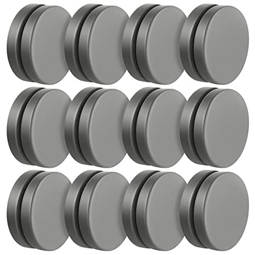 Jetec Runde Magnetische Gardinen Gewichte Magnet Duschvorhang Gewichte Starke Tischdecken Magnet Wasserdicht Vorhang Gewichte Magnet für Gardinen Tischdecke (Grau, 12 Paar) von Jetec