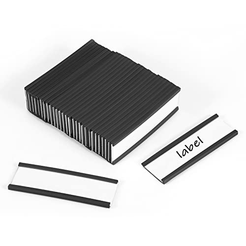 Jevina 30 Teilige Magnetische Etiketten Halter mit Magnetischen Daten Karten Haltern mit Durchsichtigen Kunststoff Schutz Folien für Metall Regale (1 X 3) von Jevina