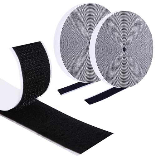 Jewan 14M Klettband Selbstklebend, 20mm Breit Extra Stark Doppelseitig Klebende Klettverschluss mit Flauschband und Hakenband für Fliegengitter, Teppich, Bilderrahmen, Handarbeit, schwarz Jewan 14M Klettband Selbstklebend, 20mm Breit Extra Stark Doppelseitig Klebende Klettverschluss mit Flauschband und Hakenband für Fliegengitter, Teppich, Bilderrahmen, Handarbeit, schwarz von Jewan
