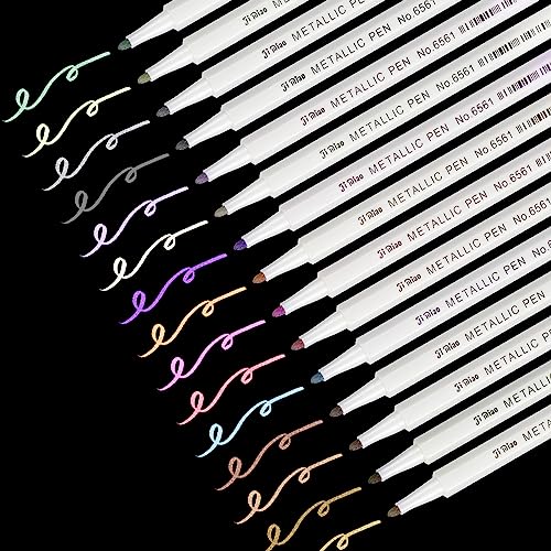 Metallic Marker Stifte Set, 15 Farben Metallic Stifte für Fotoalbum Stifte Gästebuch Hochzeit Metallic Stifte Set Stifte für Schwarzes Papier Stifte für Gästebuch, Ostern Basteln, Selbstgestalten Metallic Marker Stifte Set, 15 Farben Metallic Stifte für Fotoalbum Stifte Gästebuch Hochzeit Metallic Stifte Set Stifte für Schwarzes Papier Stifte für Gästebuch, Ostern Basteln, Selbstgestalten von Jewan