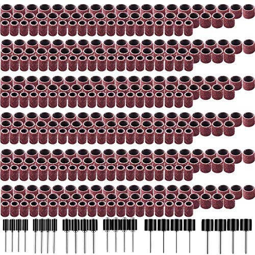 Jewecutger 384-teiliges Trommel-Set inkl. 360 Stück Nagelschleifhülsen und 24 Stück Trommeldorne für von Jewecutger
