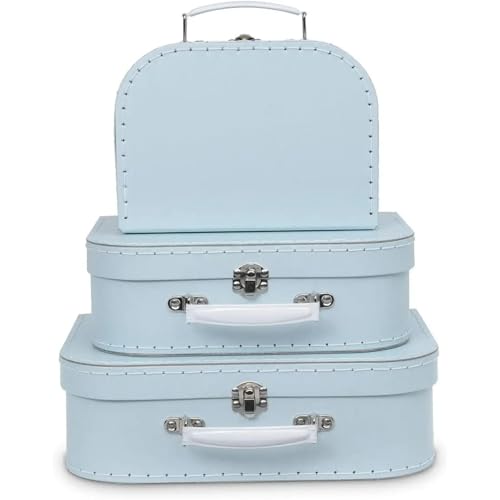 Jewelkeeper - Pappkoffer, Satz von 3 - Storage Geschenkboxen für Geburtstag, Hochzeit, Kinderzimmer, Bürodekoration, Displays, Spielzeug, Fotos - Retro Pastell Aufbewahrungsboxen Jewelkeeper - Pappkoffer, Satz von 3 - Storage Geschenkboxen für Geburtstag, Hochzeit, Kinderzimmer, Bürodekoration, Displays, Spielzeug, Fotos - Retro Pastell Aufbewahrungsboxen von Jewelkeeper