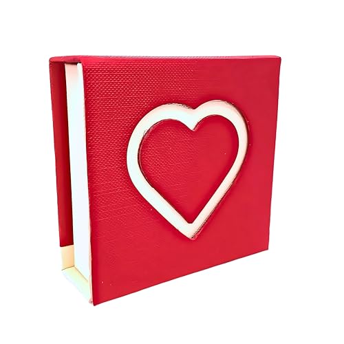 Jewellbox Quadratische romantische rote Herz-Schmuckschatulle für Halsketten und Armbänder, ideal für Hochzeiten, Anträge und besondere Anlässe, Größe 8 x 8 x 3 cm Jewellbox Quadratische romantische rote Herz-Schmuckschatulle für Halsketten und Armbänder, ideal für Hochzeiten, Anträge und besondere Anlässe, Größe 8 x 8 x 3 cm von Jewellbox