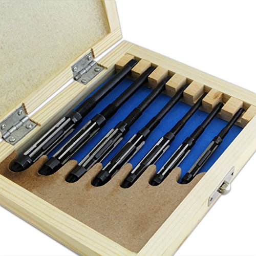 Jewellers Tools 7-teilige verstellbare Handreibahle (Holzbox): Reibahlen-Set Größen 8/A 7/A 6/A 5/A 4/A 3/A bis 2/A (465) von Jewellers Tools
