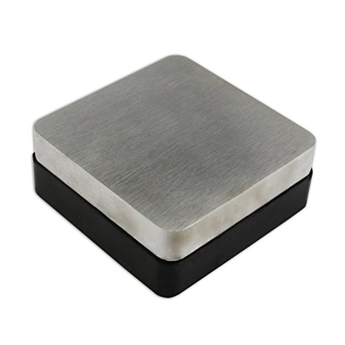Massiver Stahl & Gummi, Kuppelform, Block-Amboss, 60 x 60 x 25 mm, Werkzeug Massiver Stahl & Gummi, Kuppelform, Block-Amboss, 60 x 60 x 25 mm, Werkzeug von Jewellers Tools
