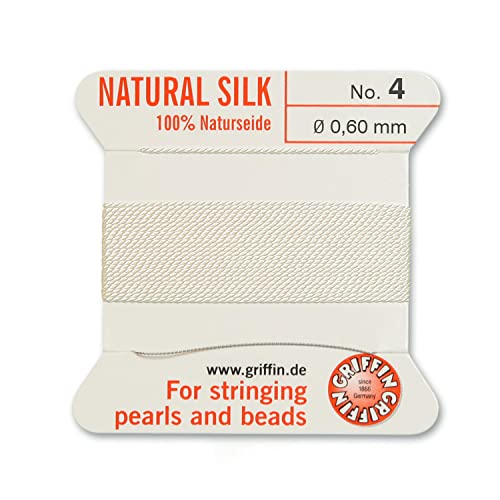 Griffin Bead Cord 100% Natural Silk White #4 by JewelrySupply Griffin Bead Cord 100% Natural Silk White #4 by JewelrySupply von JewelrySupply
