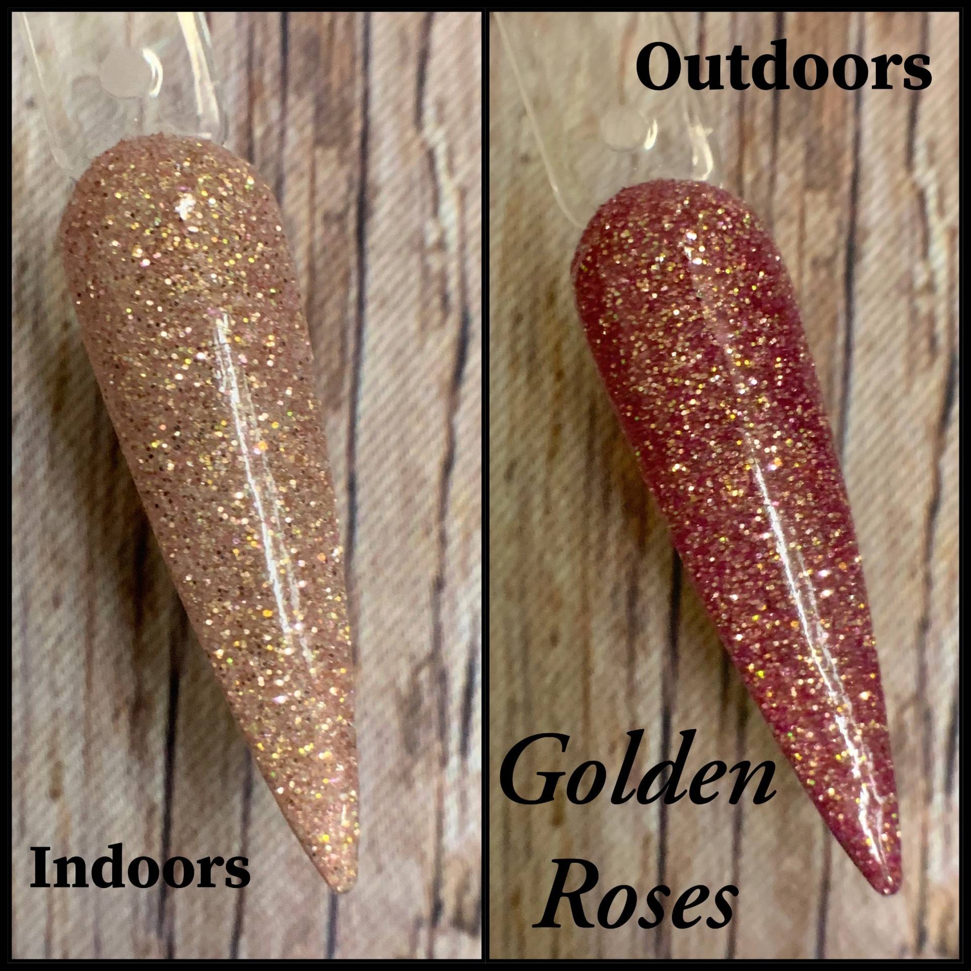 Goldene Rosen Dip Powder von JewelsDips