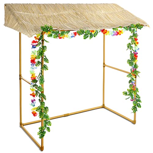 Jexine Tiki Bar Hut Tropische Tischhütte mit 2 Stück dekorativen künstlichen Monstera Tropische Girlande Fake Tropische Dschungel Hängepflanzen für Sommer Hawaii Luau Strand Pool Party Dekorationen Jexine Tiki Bar Hut Tropische Tischhütte mit 2 Stück dekorativen künstlichen Monstera Tropische Girlande Fake Tropische Dschungel Hängepflanzen für Sommer Hawaii Luau Strand Pool Party Dekorationen von Jexine