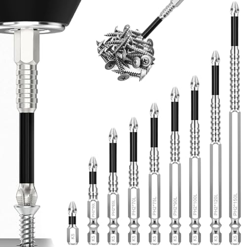 9 Stück High-Magnetic Screwdriver Drill Bit Set, K5 Stoßfester Anti-Rutsch-Bit, Universeller Stark Magnetischer und Strapazierfähiger Schraubendreher-Bohrer-Satz, 25 50 65 70 75 90 100 120 150 mm 9 Stück High-Magnetic Screwdriver Drill Bit Set, K5 Stoßfester Anti-Rutsch-Bit, Universeller Stark Magnetischer und Strapazierfähiger Schraubendreher-Bohrer-Satz, 25 50 65 70 75 90 100 120 150 mm von Jeyrup