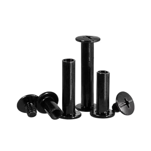 Buchbinde-Sets, 10/20/30 Stück, Ledertasche, Gürtelriemen, Foto, Sammelalbum, Album, Konto, Buchpfosten, Bindung, Schraube, Nagel, Niete, Bolzen, Abstand 4 bis 50 mm(Black,20pcs5x20mm) von JgYiAngBq