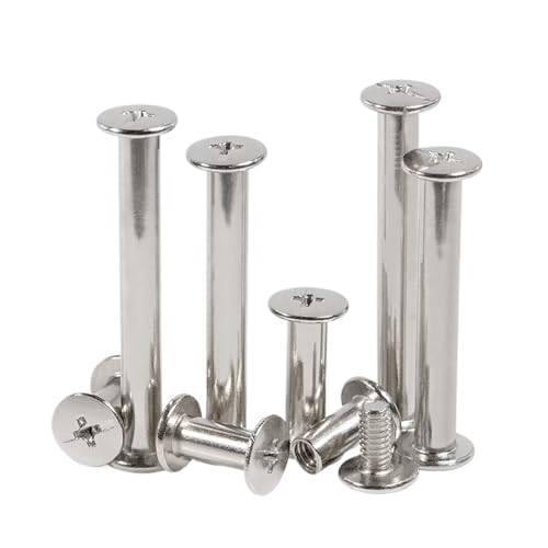 Buchbinde-Sets, 10/20/30 Stück, Ledertasche, Gürtelriemen, Foto, Sammelalbum, Album, Konto, Buchpfosten, Bindung, Schraube, Nagel, Niete, Bolzen, Abstand 4 bis 50 mm(Silver,30pcs5x10mm) von JgYiAngBq
