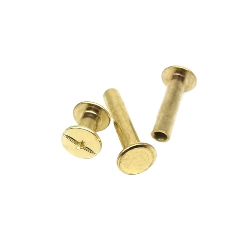 Buchbinde-Sets, 10–30 Stück, Ledertasche, Gürtelriemen, Foto, Sammelalbum, Album, Konto, Buch, Pfosten, Bindung, Schraube, Nagel, Niete, Bolzen, Abstand 4 bis 50 mm(Golden,10pcs 5x45mm) von JgYiAngBq