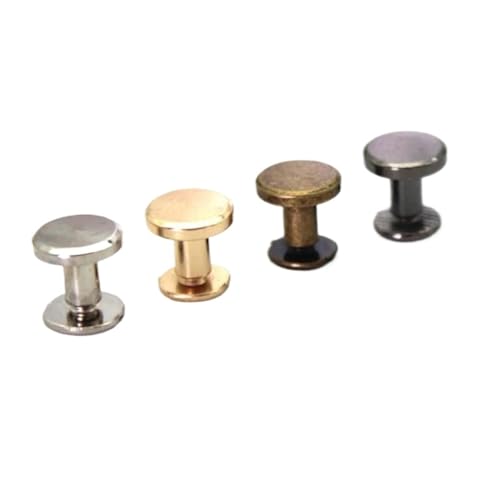 Buchbinde-Sets, 20 Sets D4 (m3) geschlitzte Metall-Bindeschrauben, Nägel, Nieten, Nieten for Fotoalbum, Tischkalender, Ledergürtelschraube(D4x8mm(l),Sliver colour) von JgYiAngBq