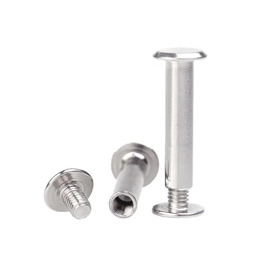 Buchbinde-Sets, 5/10 Stück, M5 x 6–60 mm, 304 Edelstahl, Leder, Tasche, Gürtel, Foto, Sammelalbum, Album, Buchpfosten, Bindeschraube, Nagel, Niete(5pcs 5x30mm) von JgYiAngBq
