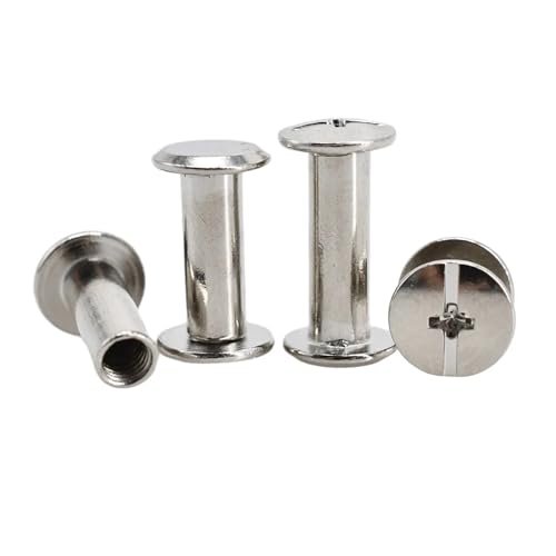 Buchbindesets, Carbon-/Edelstahlschrauben, Ledergürtel, Geldbörse, Bindeschraube, Fotoalbum, Kalender, Nägel, Buchbindenieten(Carbon Steel,110MM (2PCS)-OD 5MM) von JgYiAngBq