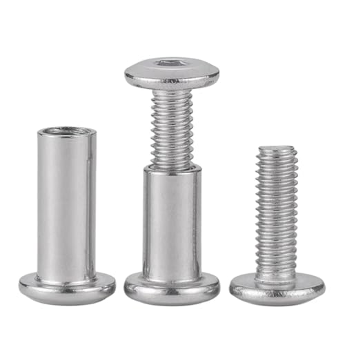 Buchbindungs-Sets, 2–10 Sätze, Innensechskantschraube, Sicherungsschiene, Schraubenmutter, Kombination, Album-Hintern, Konto, Buch, Nagelkante, Fase, Edelstahl(M3x6x4 (10Set)) von JgYiAngBq