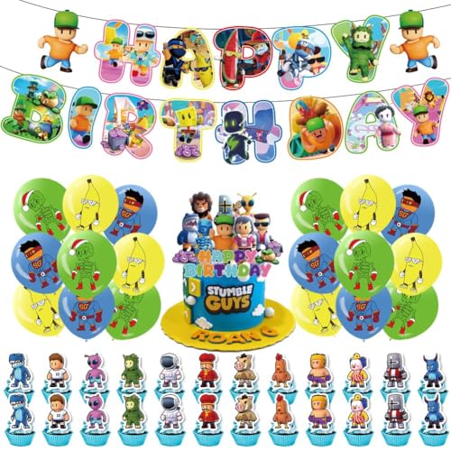 Stuble Birthday Decoration, 32pcs Décoration Anniversaire Fête Stuble, Game Thème Décorations, Décorations Fête d'Anniversaire, Avec Drapeau à Tirer, Pour Bebe Garçon Fille Stuble Birthday Decoration, 32pcs Décoration Anniversaire Fête Stuble, Game Thème Décorations, Décorations Fête d'Anniversaire, Avec Drapeau à Tirer, Pour Bebe Garçon Fille von JhavexToy