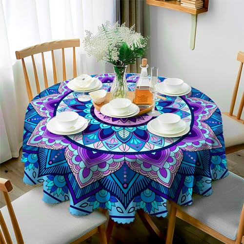 JhcsDy Tischdecke Boho Tischdecke Rund 150CM Tischdecke abwaschbar Outdoor-Tischdecken Gartentischdecken Abwaschbare Tischdecke Table Cloth für Küche, Esstisch, Couchtisch, Parteien, Abendessen JhcsDy Tischdecke Boho Tischdecke Rund 150CM Tischdecke abwaschbar Outdoor-Tischdecken Gartentischdecken Abwaschbare Tischdecke Table Cloth für Küche, Esstisch, Couchtisch, Parteien, Abendessen von JhcsDy