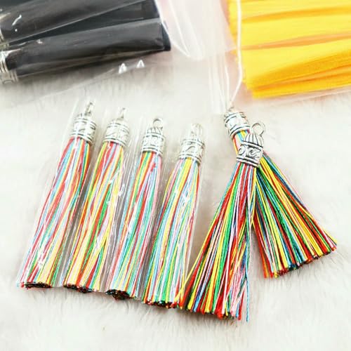 10/20/50 Stück 28 Farben Mix 6 cm lange Seidenquaste Pinsel Metallkappen Ohrringe Quaste Charms Anhänger DIY Schmuckherstellung 10/20/50 Stück 28 Farben Mix 6 cm lange Seidenquaste Pinsel Metallkappen Ohrringe Quaste Charms Anhänger DIY Schmuckherstellung von Jhdwu