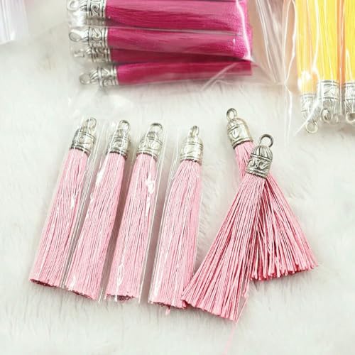 10/20/50 Stück 28 Farben Mix 6 cm lange Seidenquaste Pinsel Metallkappen Ohrringe Quaste Charms Anhänger DIY Schmuckherstellung 10/20/50 Stück 28 Farben Mix 6 cm lange Seidenquaste Pinsel Metallkappen Ohrringe Quaste Charms Anhänger DIY Schmuckherstellung von Jhdwu