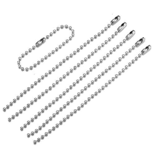 15 Stück 2,4 mm Kugel-Perlenketten, passend für Schlüsselanhänger, Handanhänger, für DIY-Armbänder, Schmuckherstellung, Zubehör, Länge 11,7 cm von Jhdwu