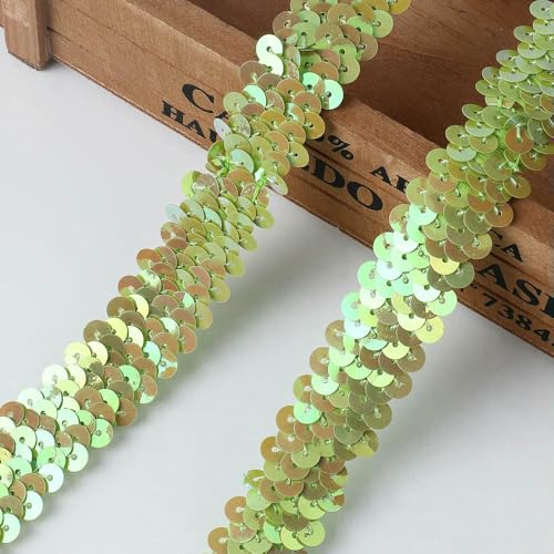 91 cm langes Paillettenband mit elastischem Besatz für handgemachtes Nähen, Kleiderdekoration, DIY-Haarband von Jhdwu
