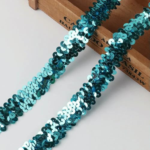 91 cm langes Paillettenband mit elastischem Besatz für handgemachtes Nähen, Kleiderdekoration, DIY-Haarband 91 cm langes Paillettenband mit elastischem Besatz für handgemachtes Nähen, Kleiderdekoration, DIY-Haarband von Jhdwu