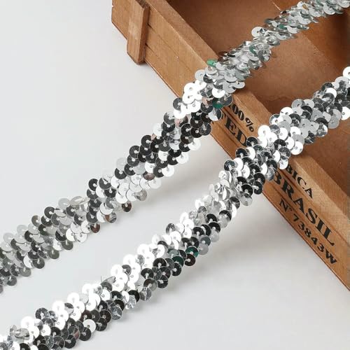 91 cm langes Paillettenband mit elastischem Besatz für handgemachtes Nähen, Kleiderdekoration, DIY-Haarband 91 cm langes Paillettenband mit elastischem Besatz für handgemachtes Nähen, Kleiderdekoration, DIY-Haarband von Jhdwu