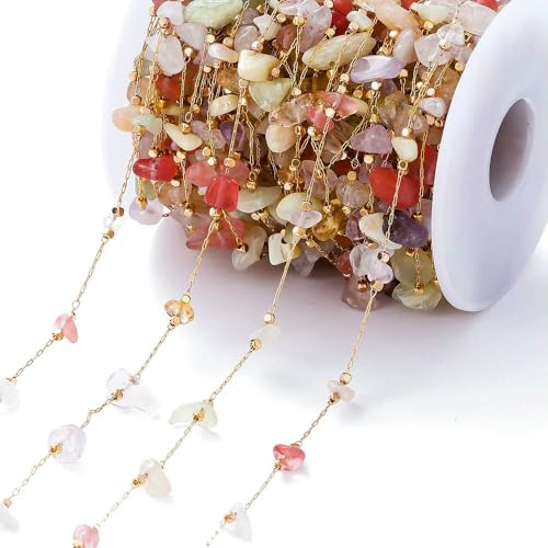 Jhdwu 1 Meter/Rolle Steinkette Kristall Unregelmäßiger Kristall Zirkon Stein Perlen Ketten Halskette Armband Komponenten Für DIY Schmuckherstellung Jhdwu 1 Meter/Rolle Steinkette Kristall Unregelmäßiger Kristall Zirkon Stein Perlen Ketten Halskette Armband Komponenten Für DIY Schmuckherstellung von Jhdwu