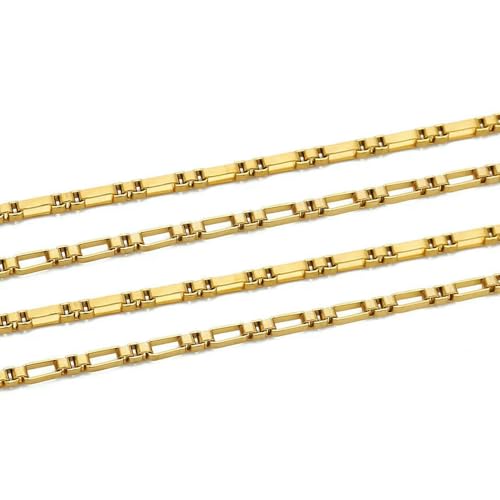 Jhdwu 1 Meter Edelstahl 3 mm Breite 3:1 Lange ovale Gliederketten, Bulk-Halsketten, DIY-Schmuckherstellung, Armbänder, Zubehör Jhdwu 1 Meter Edelstahl 3 mm Breite 3:1 Lange ovale Gliederketten, Bulk-Halsketten, DIY-Schmuckherstellung, Armbänder, Zubehör von Jhdwu