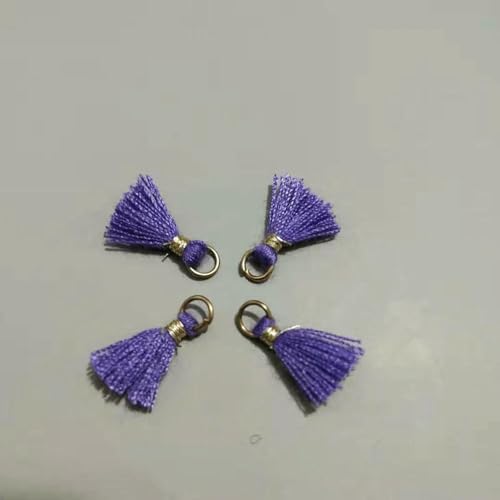 Jhdwu 30 Stück 1 cm Mini-Baumwollfaden-Quasten-Anhänger für Schmuckherstellung, DIY, Armband, Handy/Anhänger, Bastelbedarf von Jhdwu