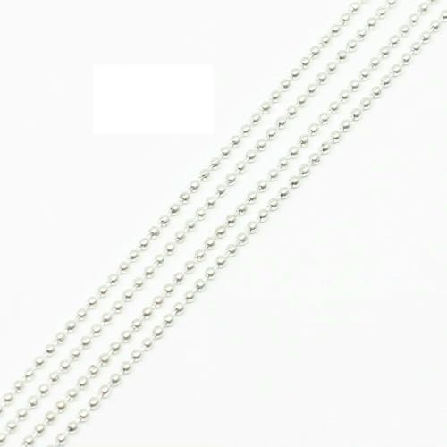 Jhdwu 5 m/Lot 1,2 1,5 2,0 mm Metall Ball Perle Ketten Erkenntnisse Bulk Kettingen Halskette Kette Für Schmuck Machen Liefert DIY Zubehör Jhdwu 5 m/Lot 1,2 1,5 2,0 mm Metall Ball Perle Ketten Erkenntnisse Bulk Kettingen Halskette Kette Für Schmuck Machen Liefert DIY Zubehör von Jhdwu