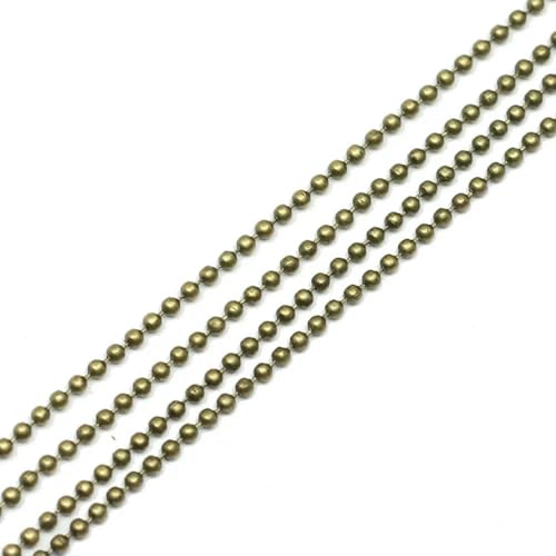 Jhdwu 5 m/Lot 1,2 1,5 2,0 mm Metall Ball Perle Ketten Erkenntnisse Bulk Kettingen Halskette Kette Für Schmuck Machen Liefert DIY Zubehör Jhdwu 5 m/Lot 1,2 1,5 2,0 mm Metall Ball Perle Ketten Erkenntnisse Bulk Kettingen Halskette Kette Für Schmuck Machen Liefert DIY Zubehör von Jhdwu