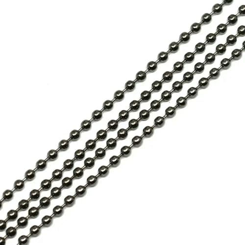 Jhdwu 5 m/Lot 1,2 1,5 2,0 mm Metall Ball Perle Ketten Erkenntnisse Bulk Kettingen Halskette Kette Für Schmuck Machen Liefert DIY Zubehör Jhdwu 5 m/Lot 1,2 1,5 2,0 mm Metall Ball Perle Ketten Erkenntnisse Bulk Kettingen Halskette Kette Für Schmuck Machen Liefert DIY Zubehör von Jhdwu