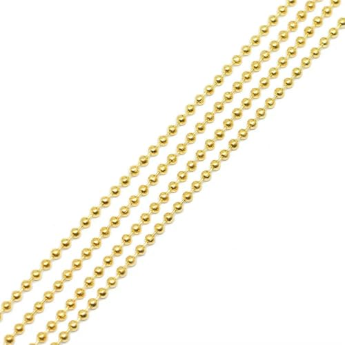 Jhdwu 5 m/Lot 1,2 1,5 2,0 mm Metall Ball Perle Ketten Erkenntnisse Bulk Kettingen Halskette Kette Für Schmuck Machen Liefert DIY Zubehör Jhdwu 5 m/Lot 1,2 1,5 2,0 mm Metall Ball Perle Ketten Erkenntnisse Bulk Kettingen Halskette Kette Für Schmuck Machen Liefert DIY Zubehör von Jhdwu