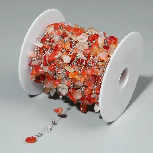 Jhdwu Natursteine Edelstahl Quarz Edelstein Perlen Kette DIY Charms für Schmuckherstellung Halskette Armband Handgefertigte Accessoires Geschenke Jhdwu Natursteine Edelstahl Quarz Edelstein Perlen Kette DIY Charms für Schmuckherstellung Halskette Armband Handgefertigte Accessoires Geschenke von Jhdwu