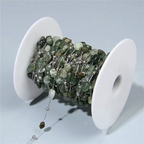 Jhdwu Natursteine Edelstahl Quarz Edelstein Perlen Kette DIY Charms für Schmuckherstellung Halskette Armband Handgefertigte Accessoires Geschenke Jhdwu Natursteine Edelstahl Quarz Edelstein Perlen Kette DIY Charms für Schmuckherstellung Halskette Armband Handgefertigte Accessoires Geschenke von Jhdwu