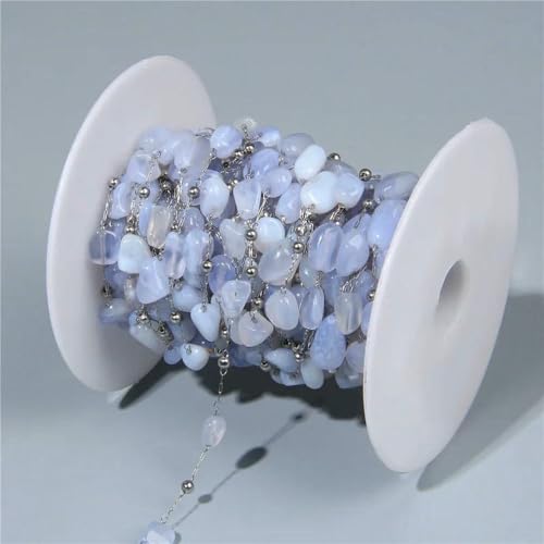 Jhdwu Natursteine Edelstahl Quarz Edelstein Perlen Kette DIY Charms für Schmuckherstellung Halskette Armband Handgefertigte Accessoires Geschenke Jhdwu Natursteine Edelstahl Quarz Edelstein Perlen Kette DIY Charms für Schmuckherstellung Halskette Armband Handgefertigte Accessoires Geschenke von Jhdwu