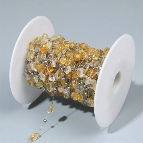 Jhdwu Natursteine Edelstahl Quarz Edelstein Perlen Kette DIY Charms für Schmuckherstellung Halskette Armband Handgefertigte Accessoires Geschenke Jhdwu Natursteine Edelstahl Quarz Edelstein Perlen Kette DIY Charms für Schmuckherstellung Halskette Armband Handgefertigte Accessoires Geschenke von Jhdwu