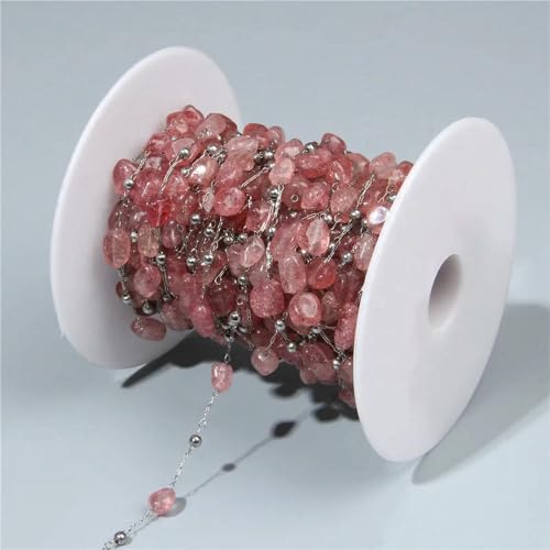 Jhdwu Natursteine Edelstahl Quarz Edelstein Perlen Kette DIY Charms für Schmuckherstellung Halskette Armband Handgefertigte Accessoires Geschenke Jhdwu Natursteine Edelstahl Quarz Edelstein Perlen Kette DIY Charms für Schmuckherstellung Halskette Armband Handgefertigte Accessoires Geschenke von Jhdwu
